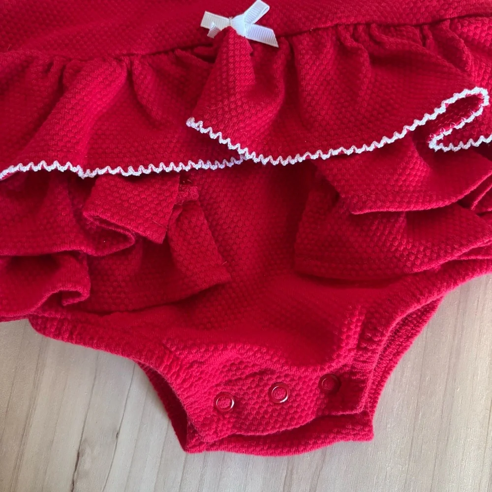 Tommy Hilfiger Red Ruffled One Piece 3-6 months